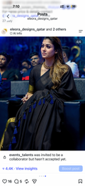 Kanchi cotton black saree