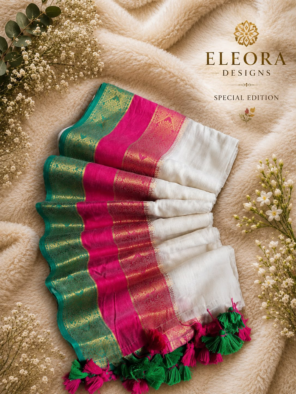 120 Count Pure Mul Cotton Saree