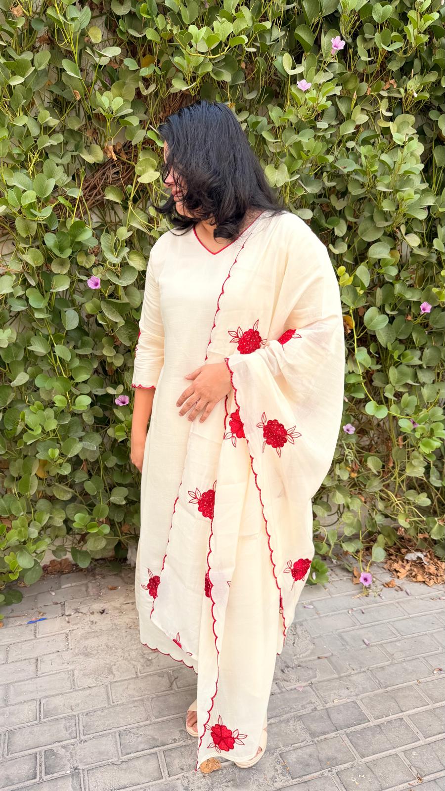 Mul Chanderi 3 Piece Set
