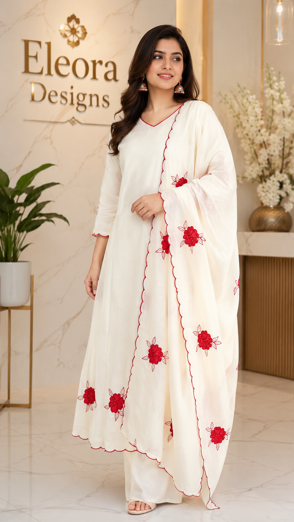 Mul Chanderi 3 Piece Set