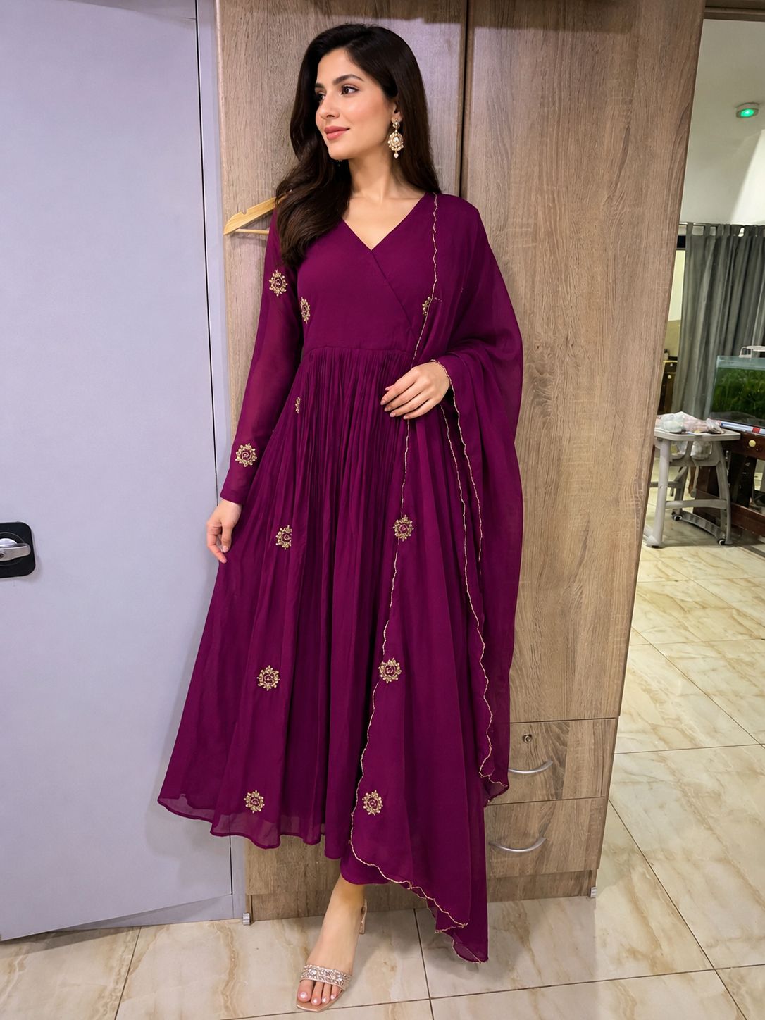 Mul Chanderi 3 Piece Set