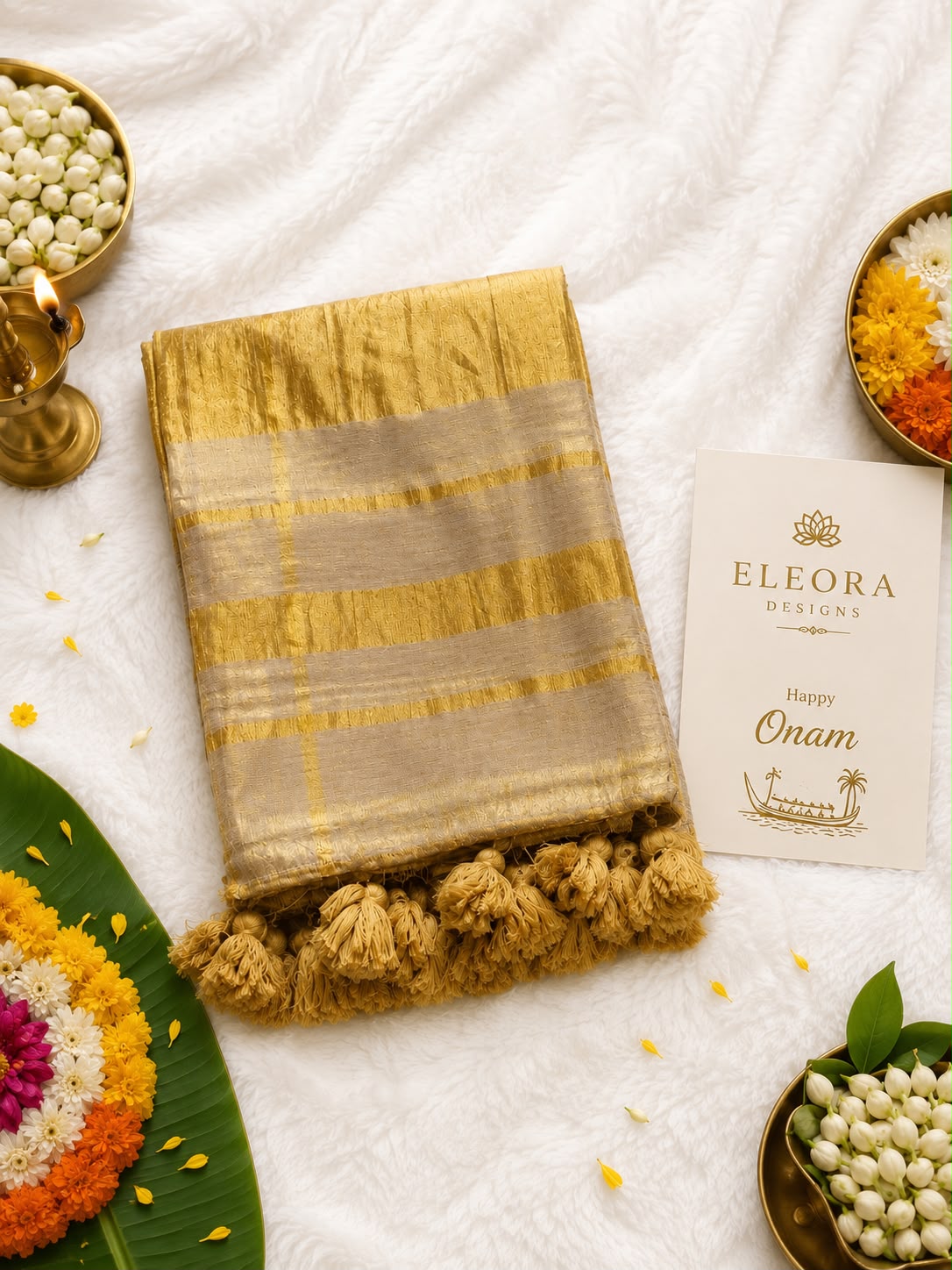 Golden Tissue Saree