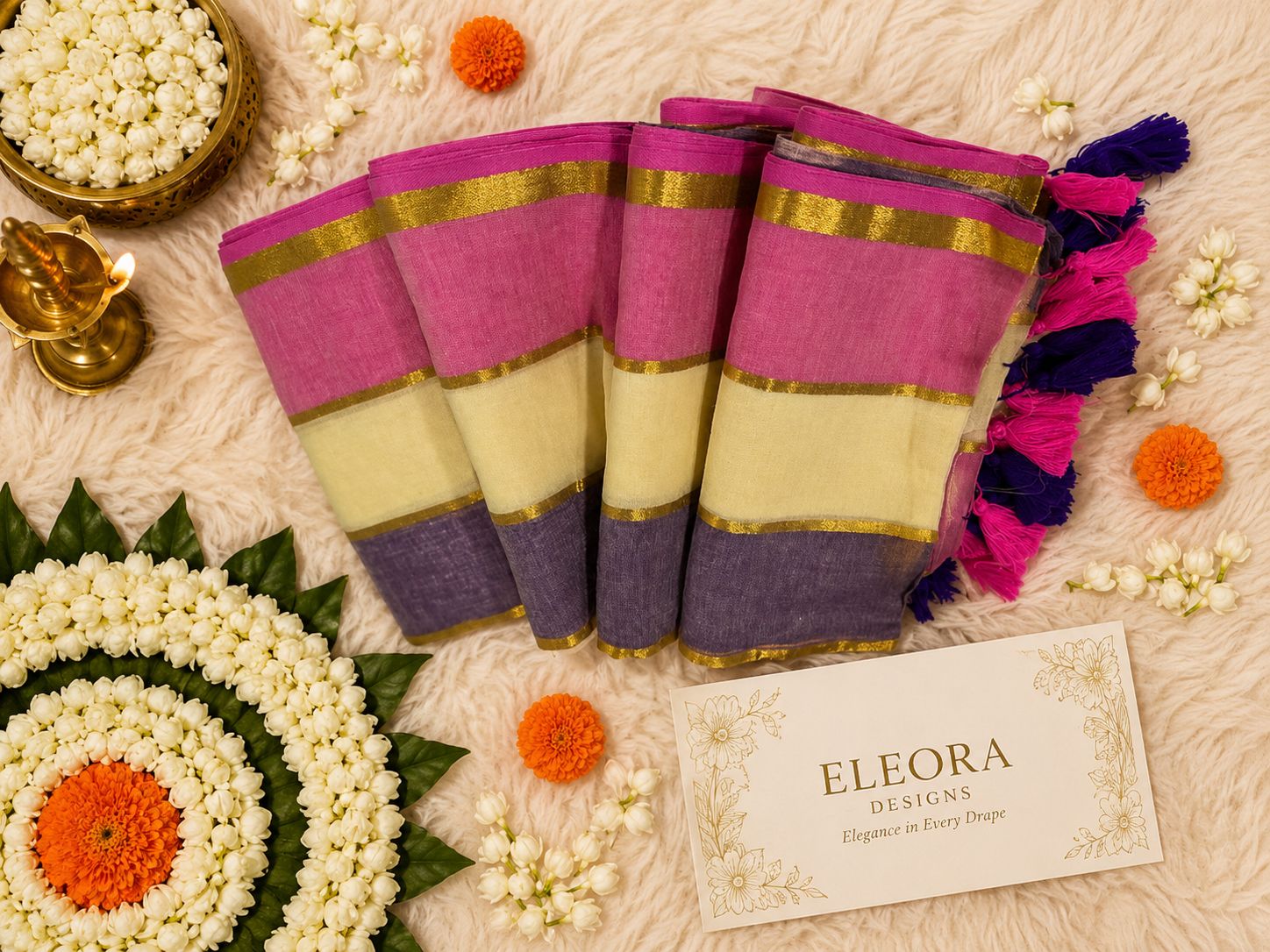 Rainbow 120 Mul Cotton Saree