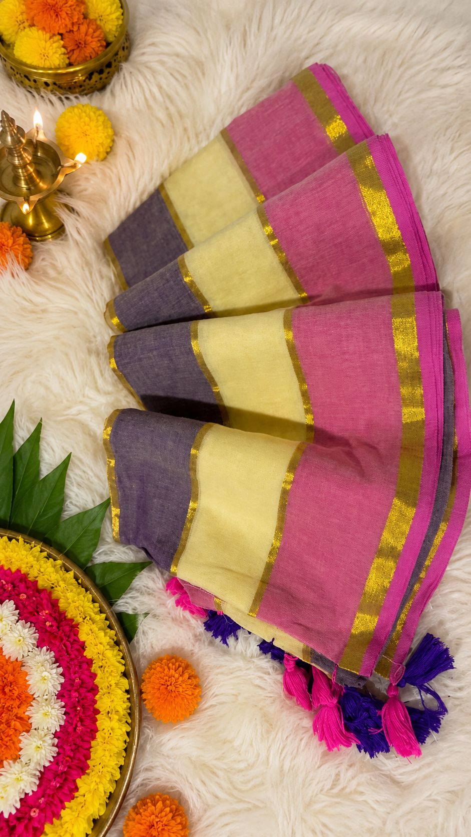 Rainbow 120 Mul Cotton Saree